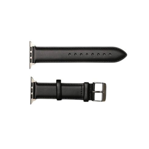 ダニエルウェリントン DANIEL WELLINGTON 替えベルトアップルウォッチ用 ラグ幅20mm dw01200015 Apple Watch42mm/44mm/45mm適応 レザー ブラック シルバー